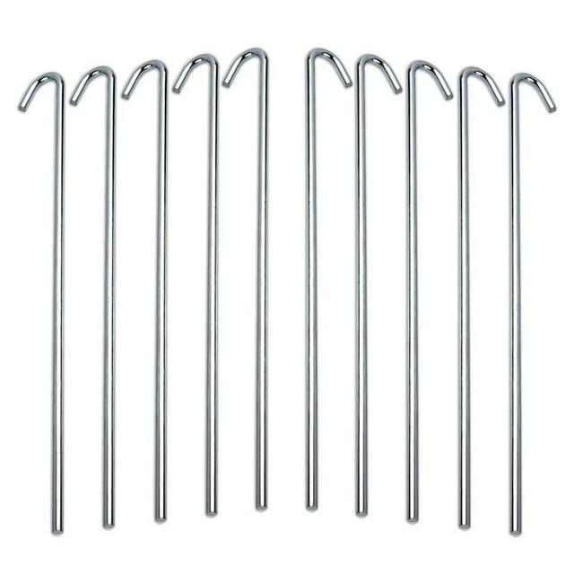 Tent Stakes Heavy Duty Metal, Galvanized Rust-Free Yard Stakes, Garden Edging Fence Hook | Tent Stakes Metal for Outdoor Camping, Tent Pegs