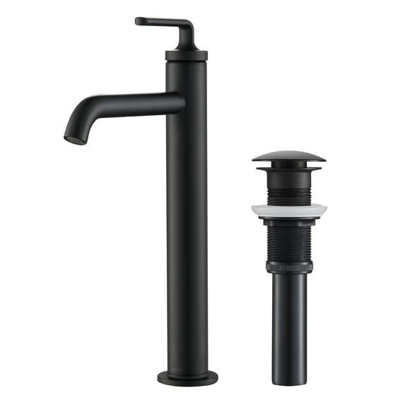 Kraus Ramus Single Handle Vessel Sink Bathroom Faucet with Drain Assembly KVF-1220MB