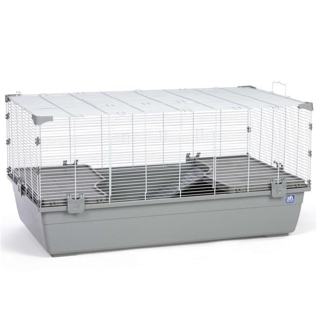 Gray and White Large Universal Small Animal Cage with Ramps