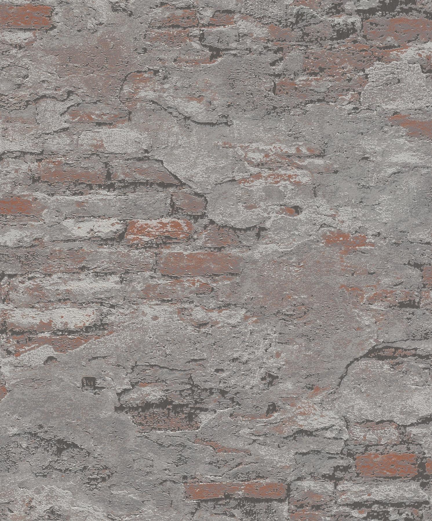 Rasch Templier Off White Distressed Brick Unpasted Non Woven Wallpaper, 20.5-in by 33-ft, 56.4 sq. ft.