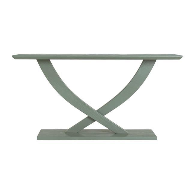 Boraam Rasmus Console Table Spanish Moss: Rubberwood Entryway Furniture, Transitional Style