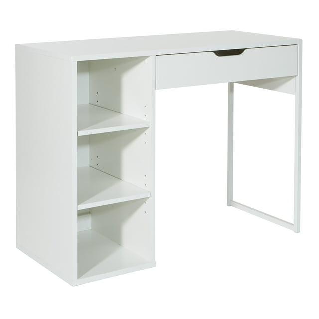 Ravel 40"W Desk in Engineered Wood White Finish by OSP Home Furnishings
