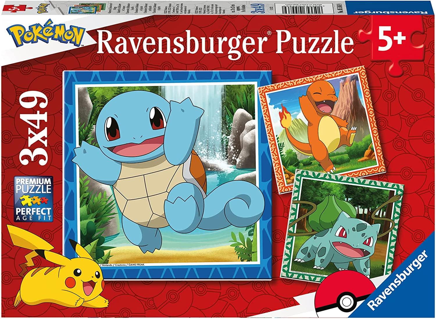 Ravensburger 5586 Pokemon Jigsaw Puzzles for Kids Age 5 Years Up-3x 49 Pieces-Pikachu