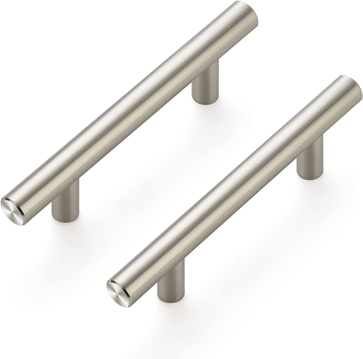 Ravinte 10 Pack 5" Cabinet Pulls Brushed Nickel Stainless Steel Kitchen Drawer Pulls Cabinet Handles 3" Hole Center