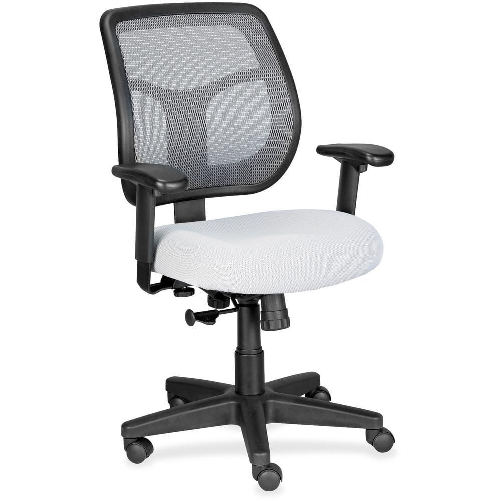 Apollo Silver Mesh Mid-Back Task Chair with Adjustable Arms