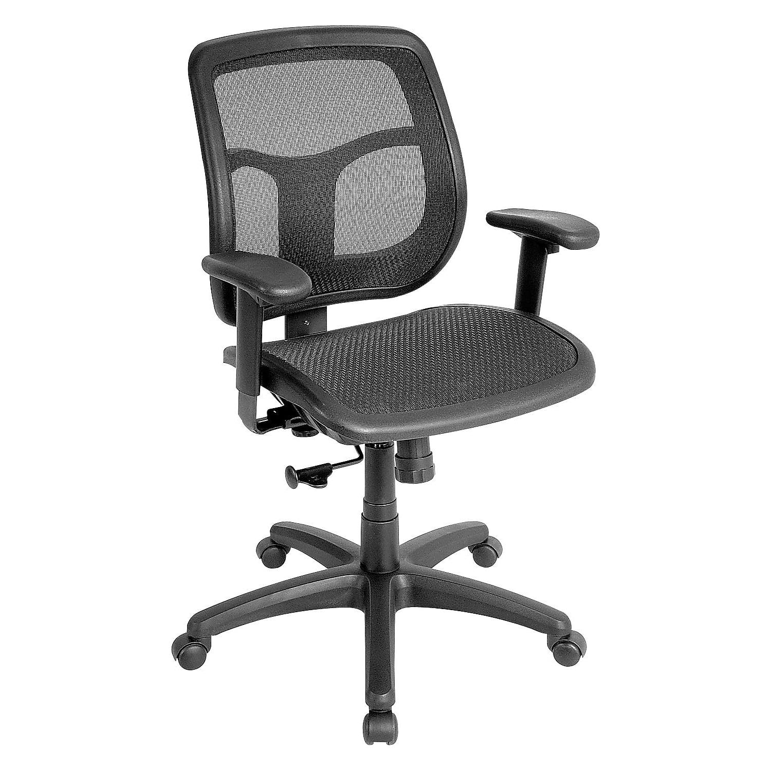 Apollo Black Mesh Adjustable Task Chair with Swivel