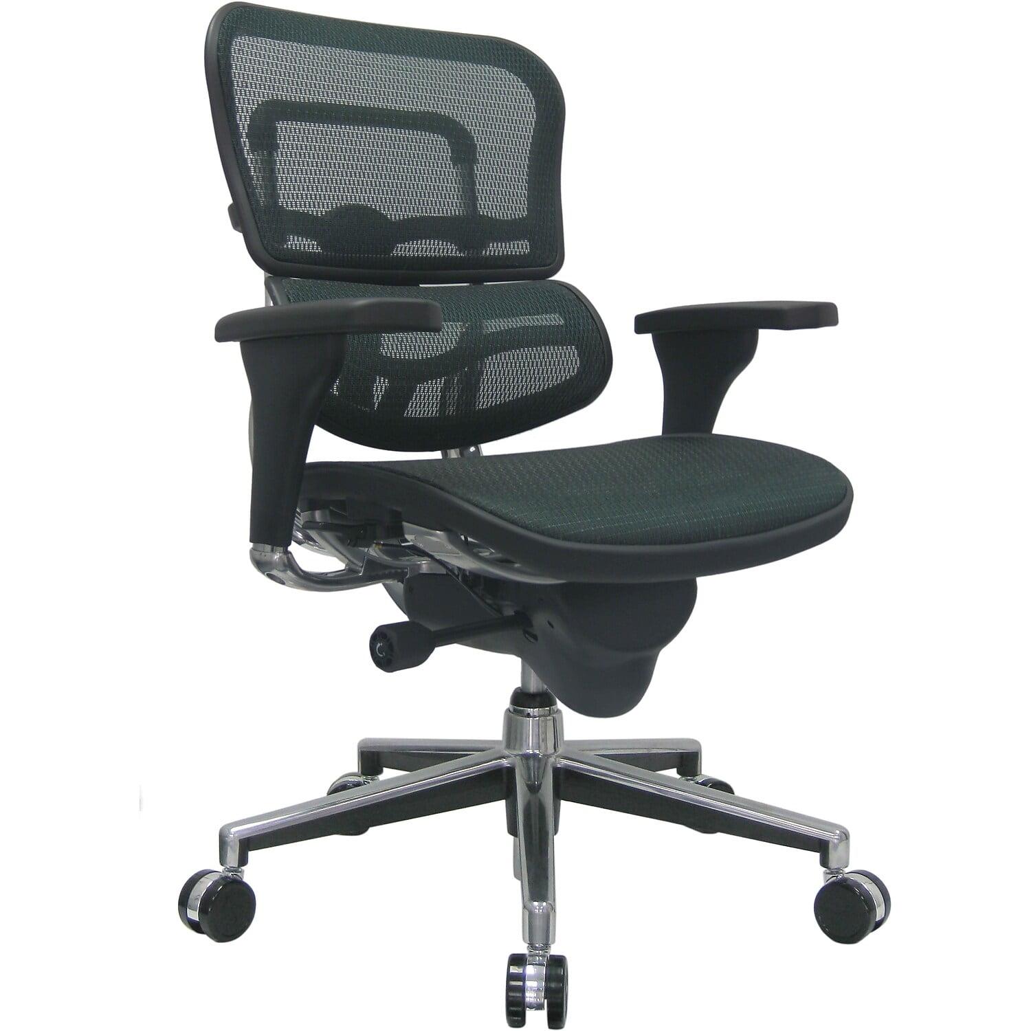 ErgoFlex High Back Executive Mesh Chair with Adjustable Arms - Green