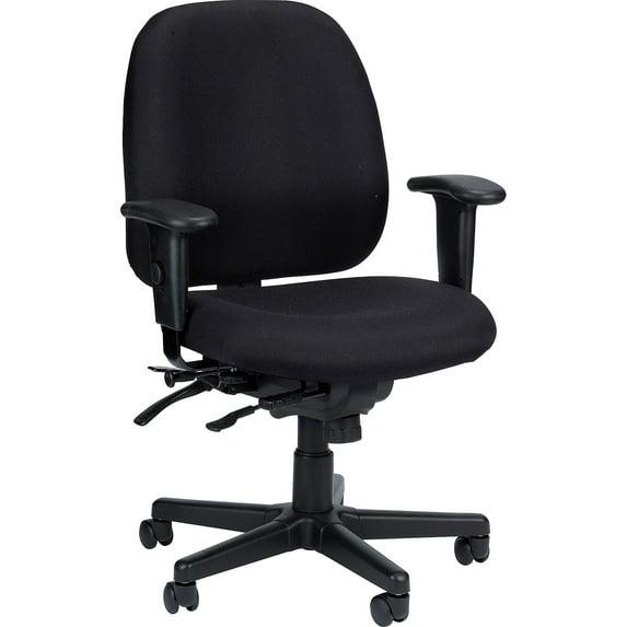 Raynor Eurotech Fabric 4 x 4 Swivel Task Chair Black 498SL-BLK