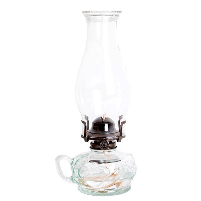 Lehman's Rayo Chamber Oil Lamp, Portable with Finger Hold, Glass Font and Chimney, 12 in Tall