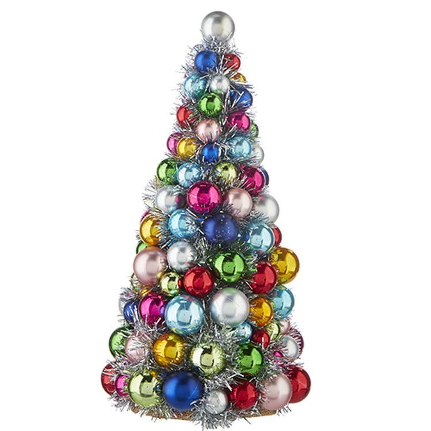 Multicolor Ornament Ball Christmas Tree Topper Set