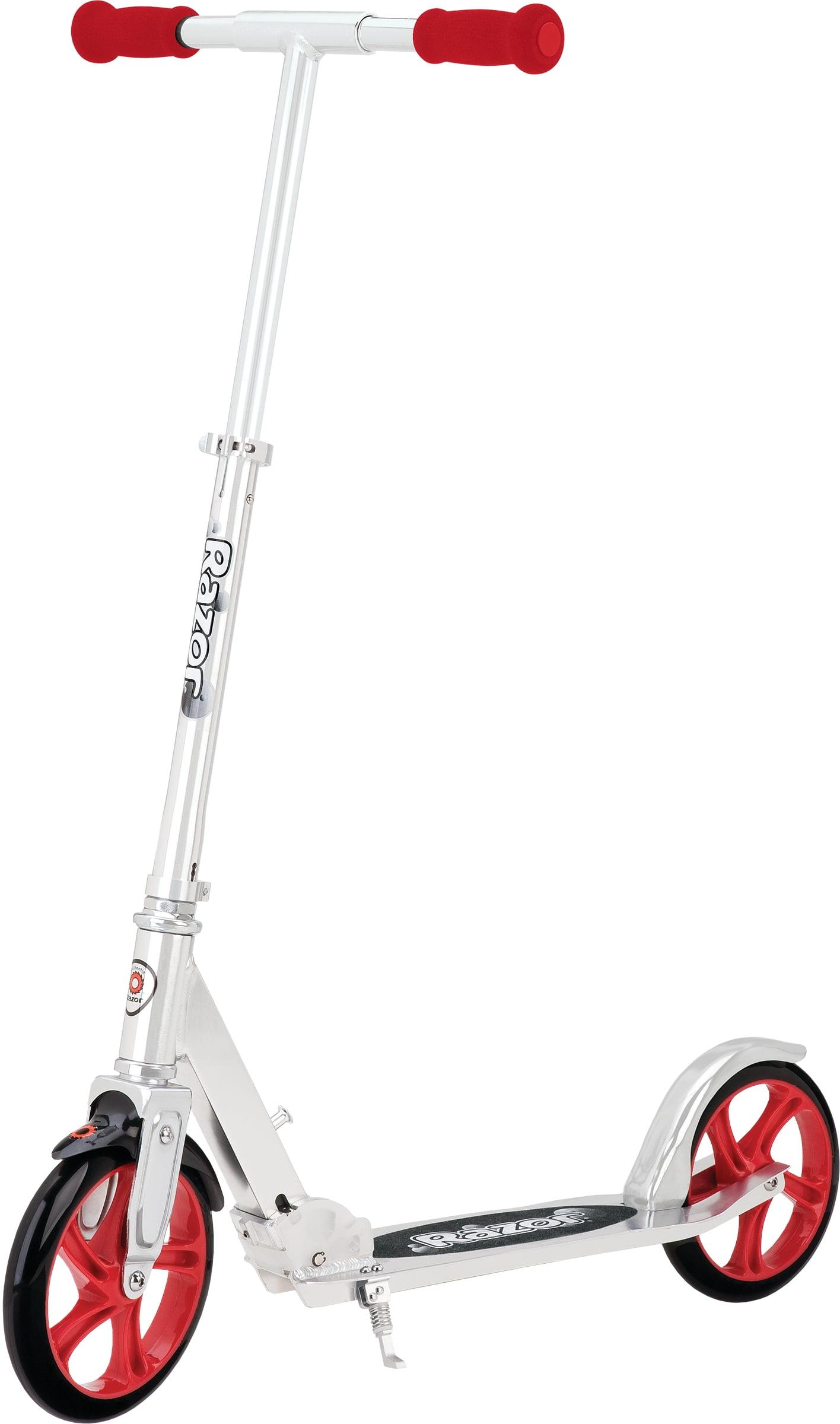 Red Aluminum Adjustable Handlebar Kick Scooter with Large Wheels