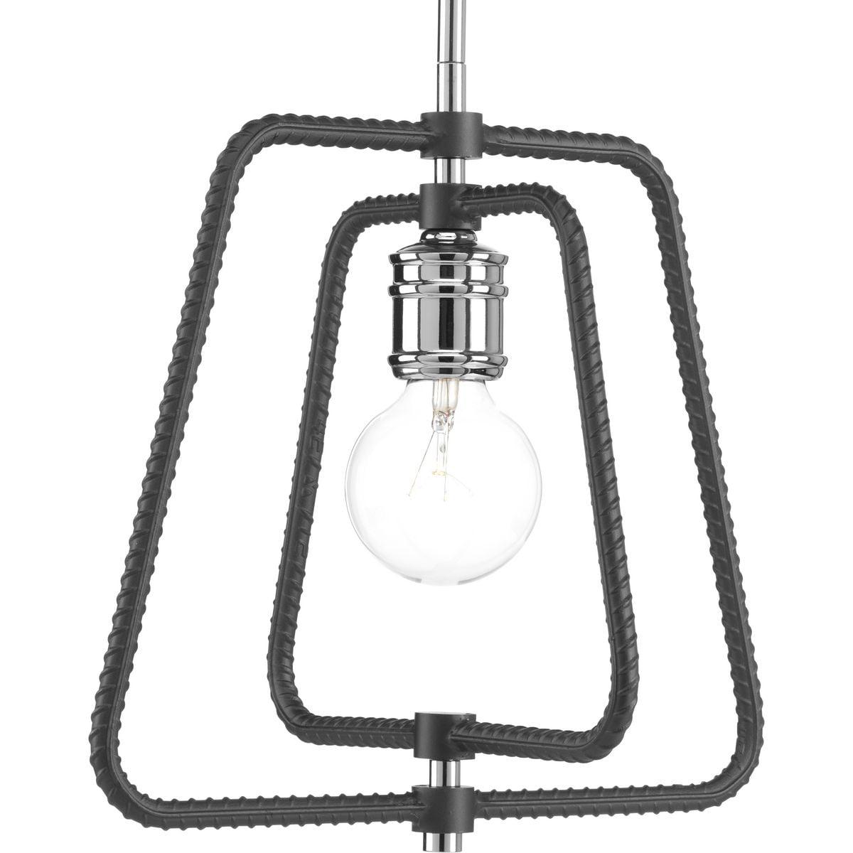 Industrial Vintage Chrome Mini-Pendant with Incandescent/LED Compatibility