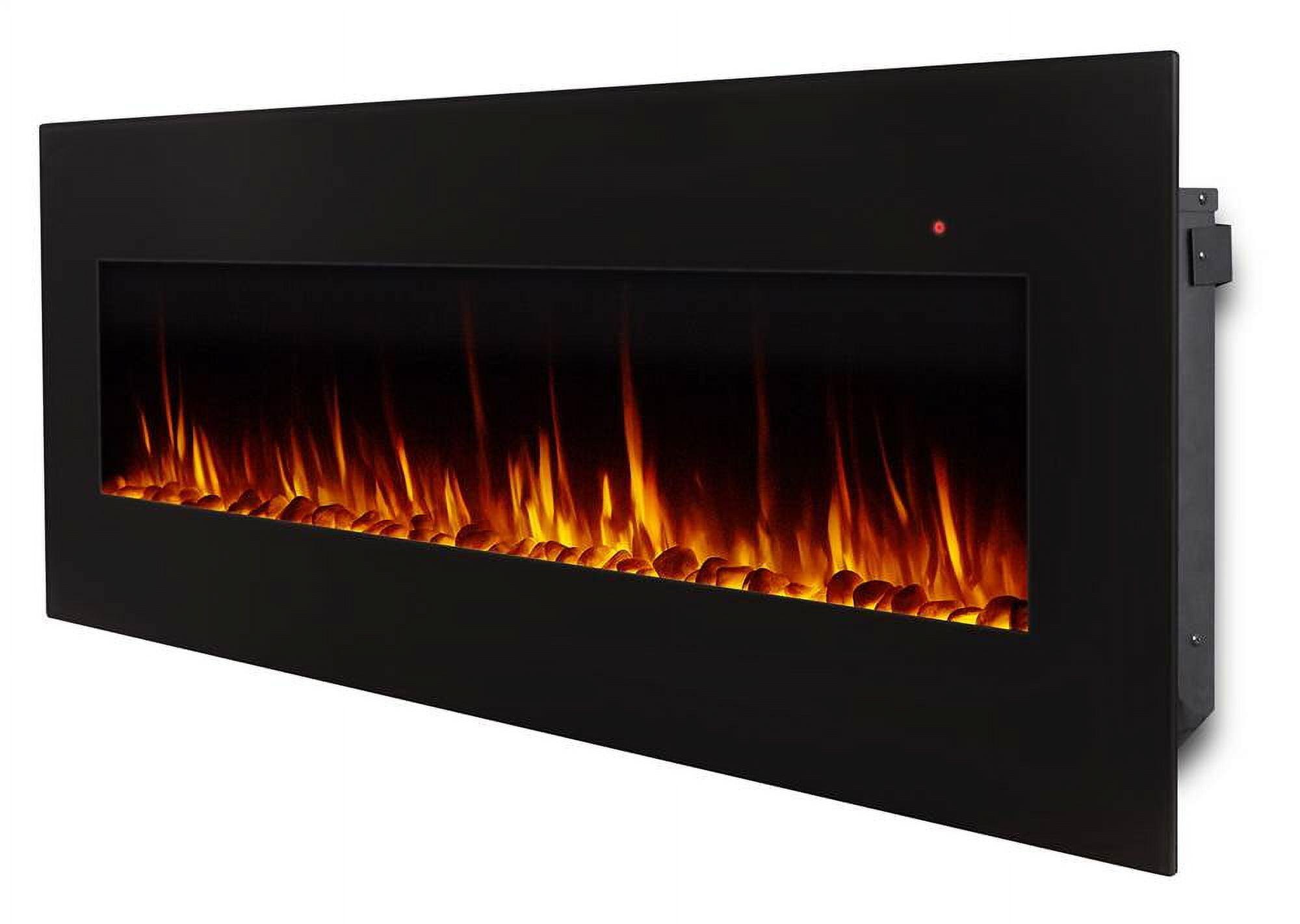 Corretto Wall Mounted Electric Fireplace in Black by Real Flame