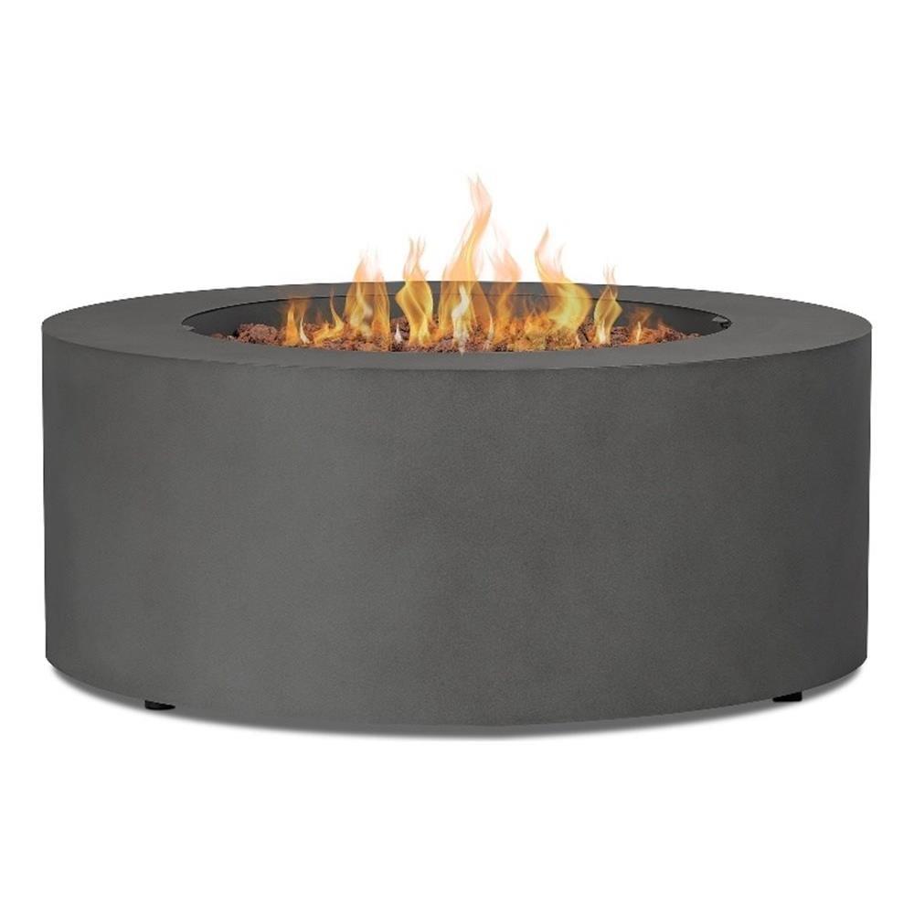 Aegean 36" Round Steel Propane or Natural Gas Fire Pit Table by Real Flame