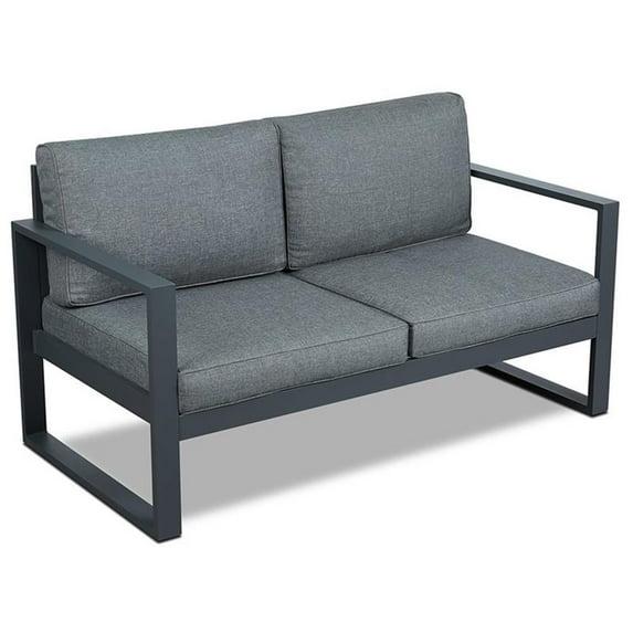 Real Flame BALTIC 55" Metal Outdoor Loveseat With Cushions by Real Flame