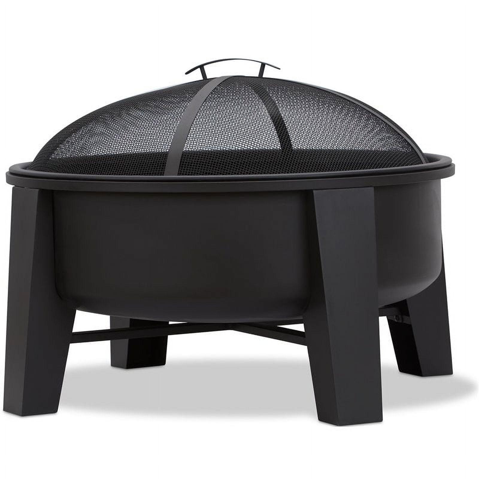 Forsyth 32" Black Iron Wood Burning Fire Pit