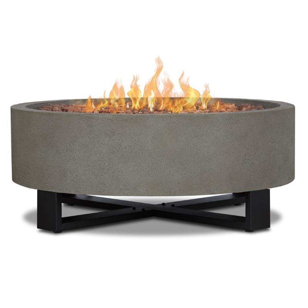 Idledale Propane Fire Bowl - Glacier Gray - Real Flame