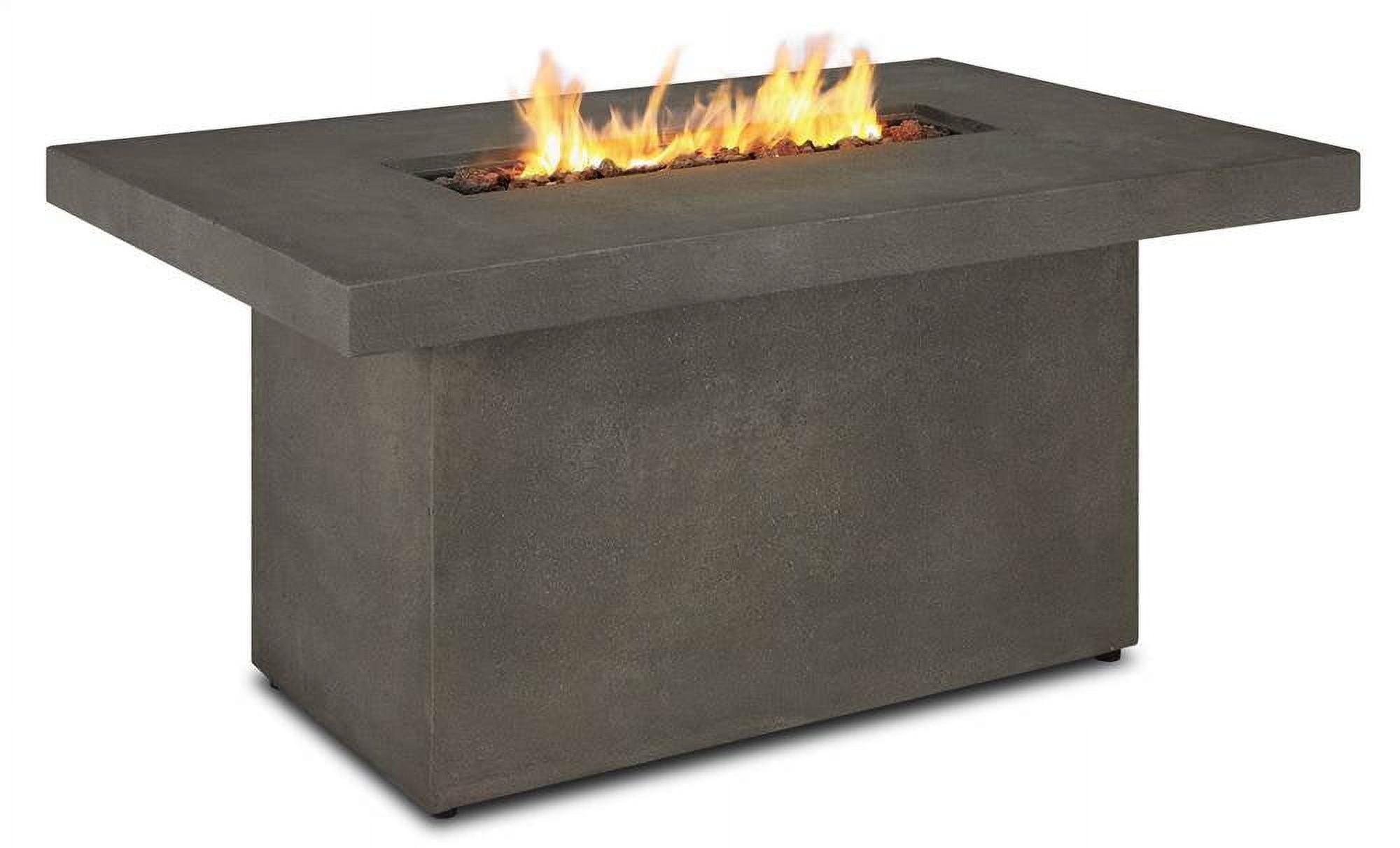 Ventura Rectangle Chat Height Gas Fire Table by Real Flame