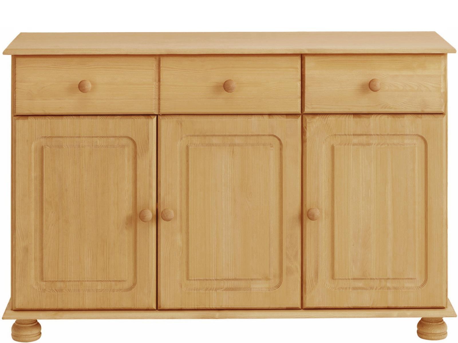 Chester Light Brown Wooden Sideboard with Drawers and Cabinets