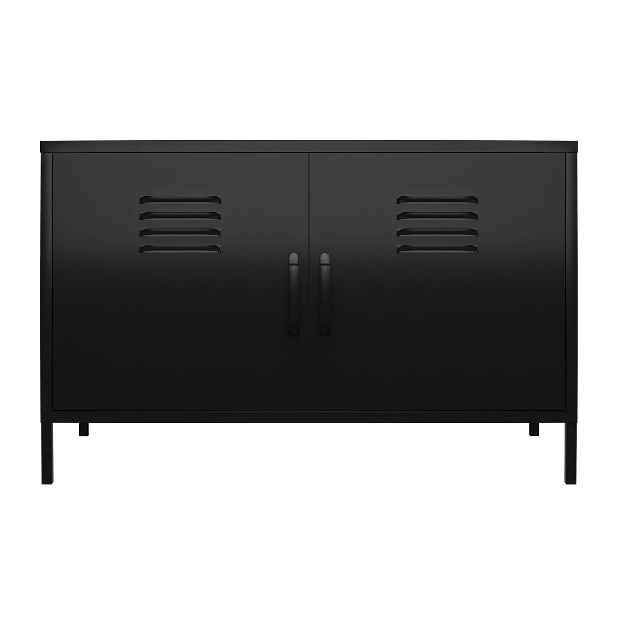 RealRooms Shadwick 2 Door Metal Locker Accent Cabinet