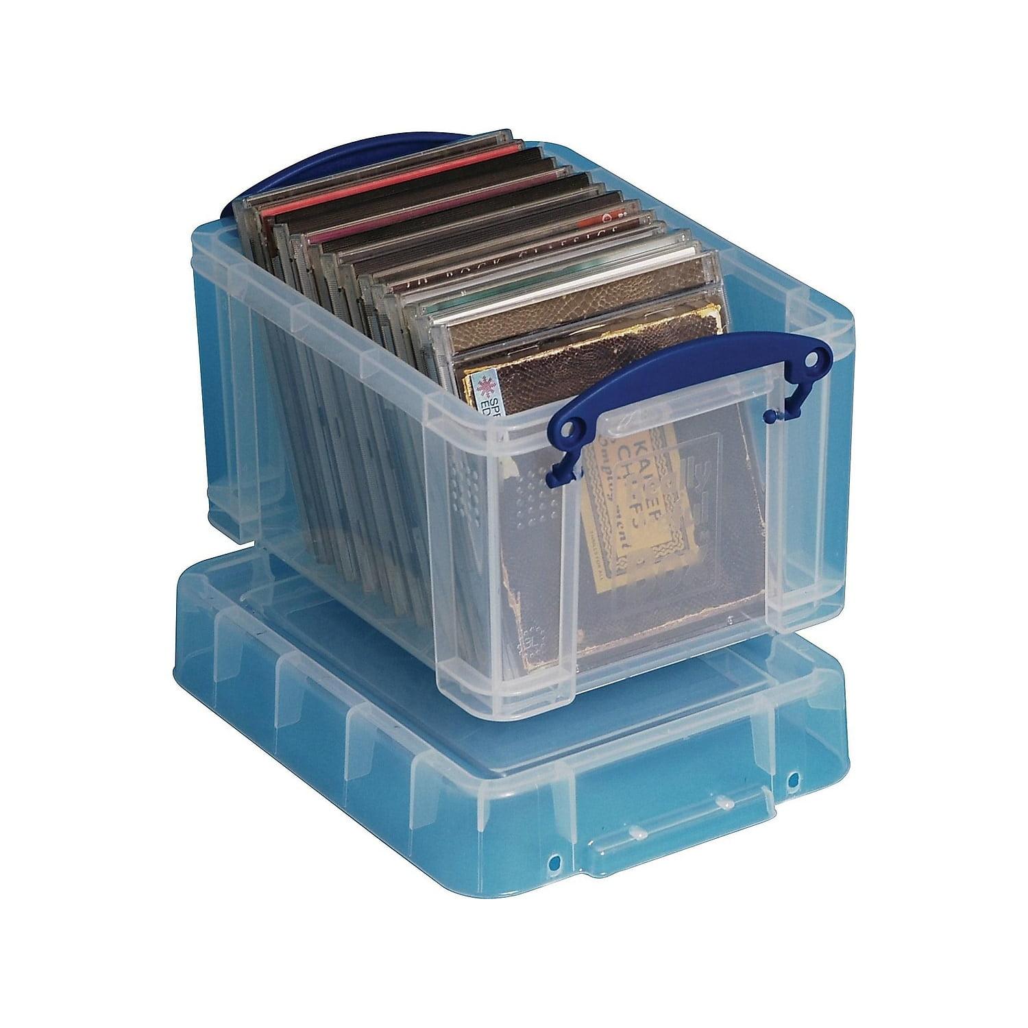 Clear Stackable Plastic Storage Box with Locking Lid, 0.8 gal