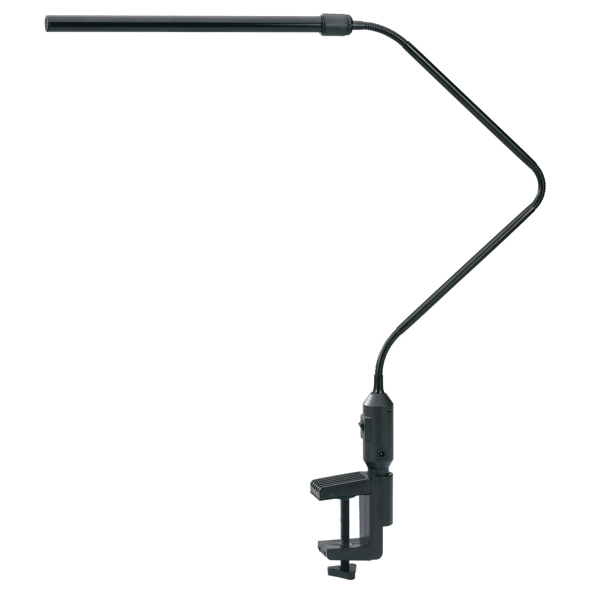 Realspace™ LED Gooseneck Lamp, Adjustable, 22-1/2"H, Black