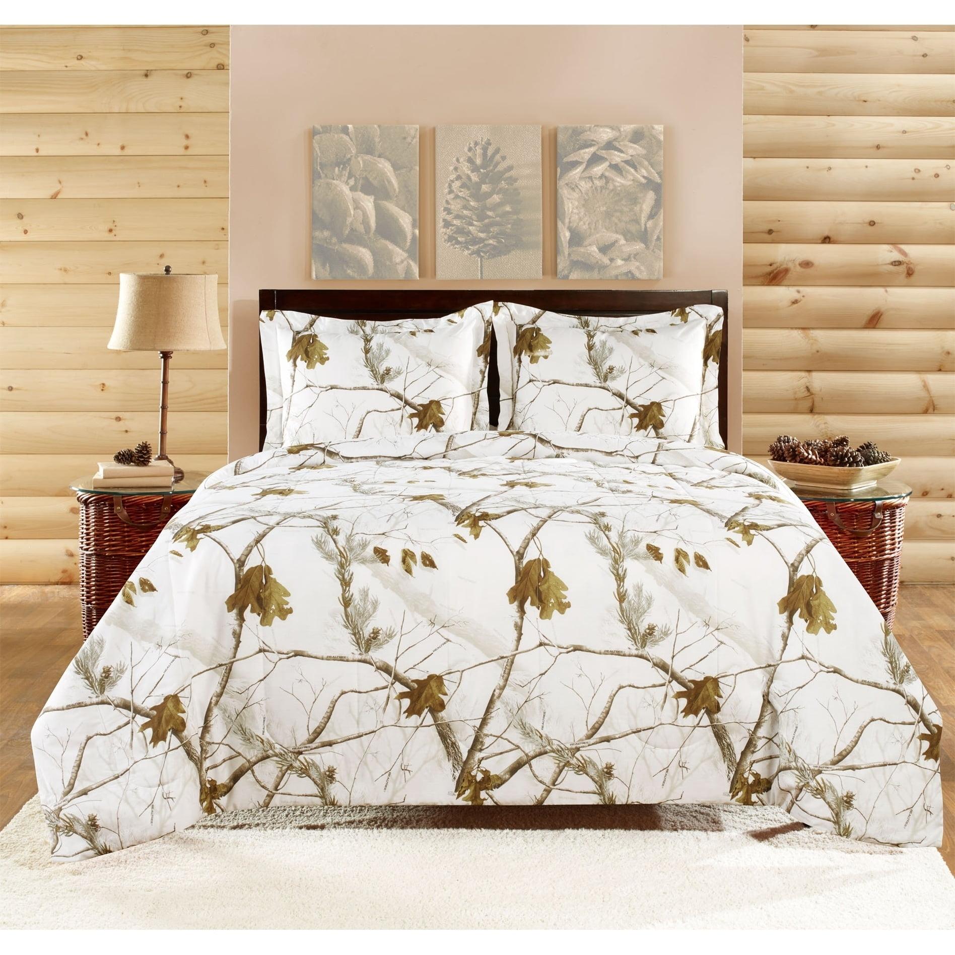 Realtree Comforter Set, Twin, Bright Snow