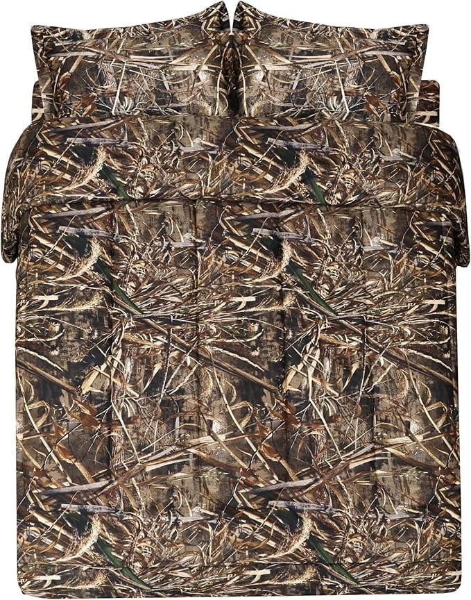 Realtree Realtree Max-5 Camo Comforter Set, Premium Polycotton Fabric, Camouflage Bed Set, Super Soft Forest Bedding Set Hunting & Outdoor, Machine Washable