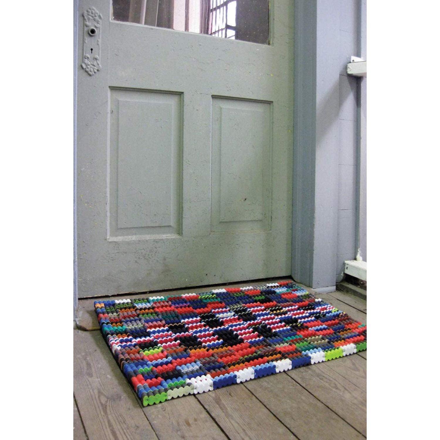 Recycled Multicolor Rubber Outdoor Welcome Mat 30" x 20"