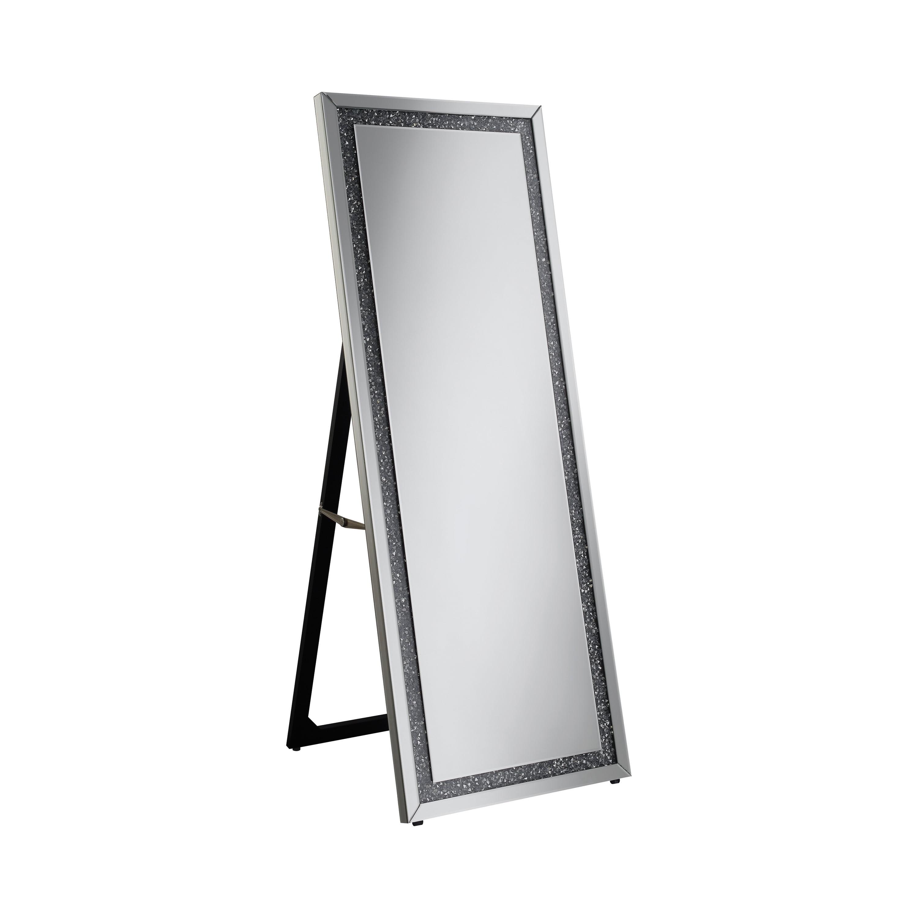 Silver Crystal Embellished Full Length Freestanding Mirror