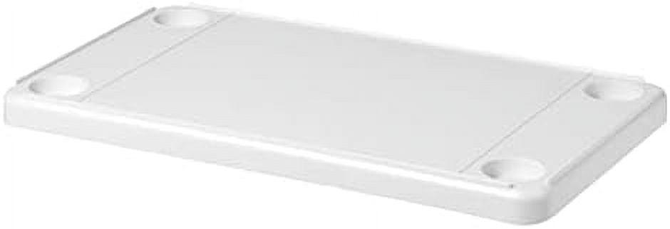 Ivory High-Impact Plastic Rectangular Table Top, 16"D x 28"W