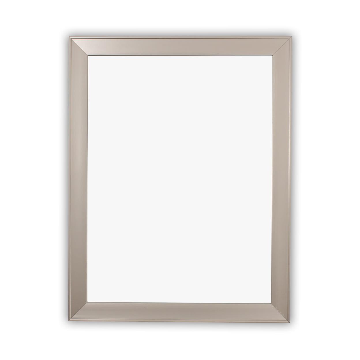 Elegant Silver Rectangular Wall Mirror with Molded Frame