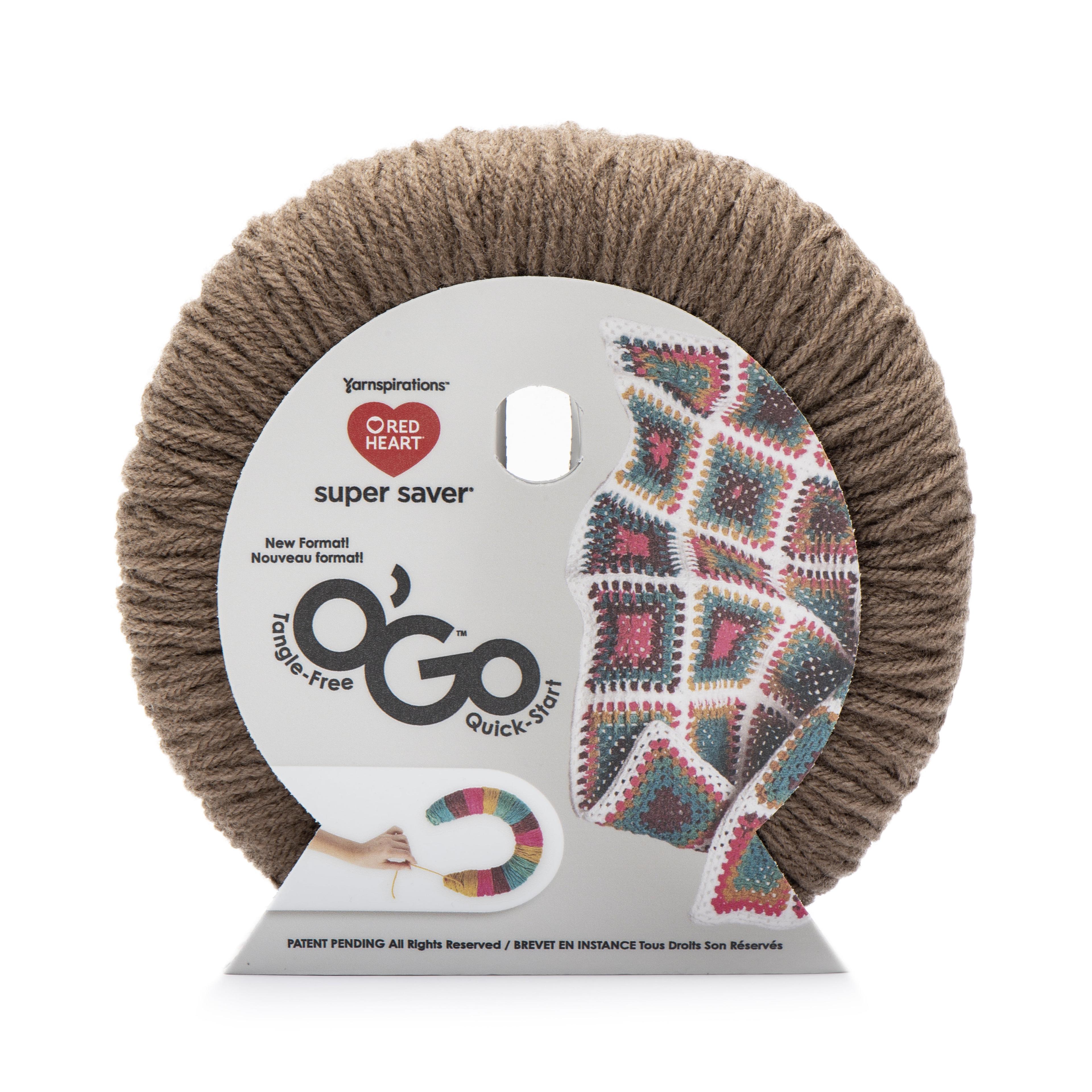 Red Heart Super Saver® O'Go™ 4 Medium Acrylic Yarn, Café Latte 7oz/198g, 364 Yards