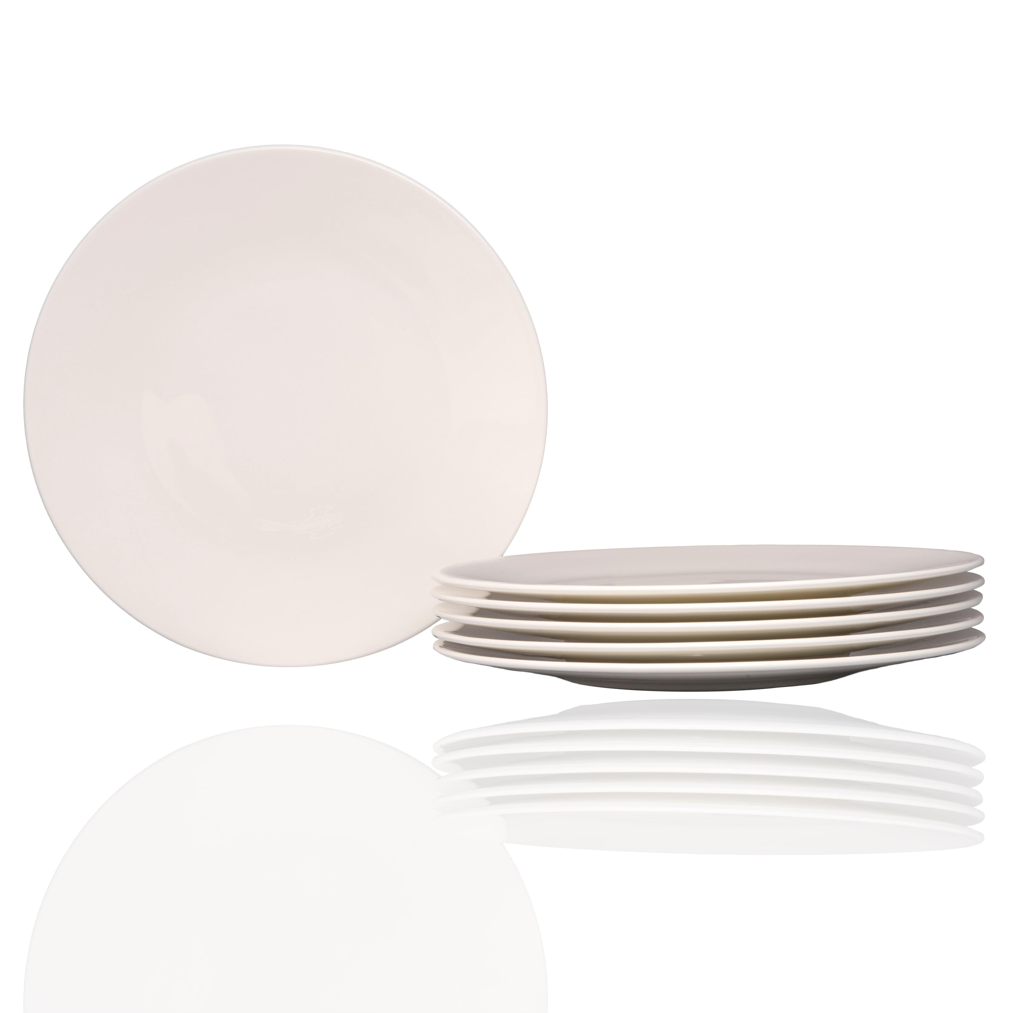 Red Vanilla Red Vanilla Extreme Round 6 Pieces 8.5" Bone China Salad or Dessert Plate Set