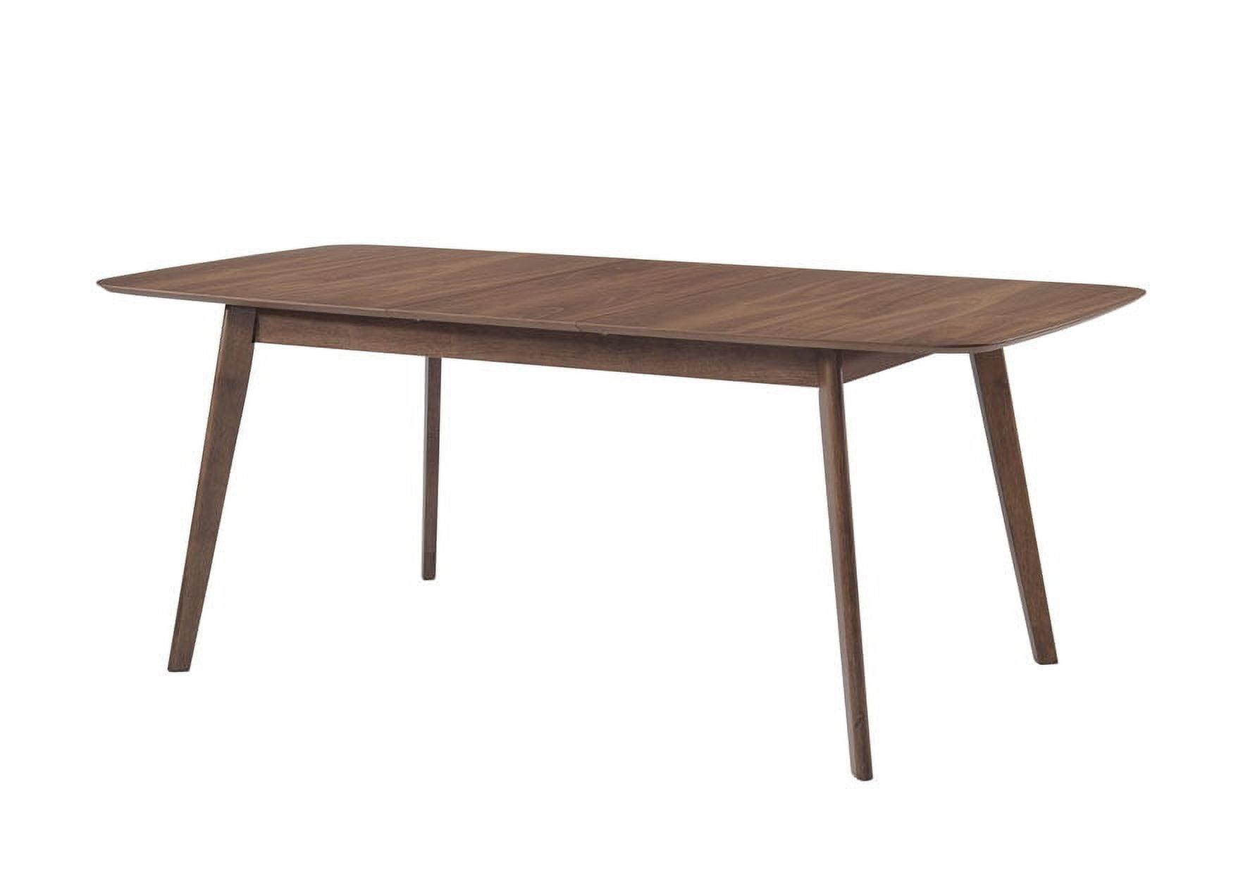 Natural Walnut Extendable Mid-Century Modern Dining Table
