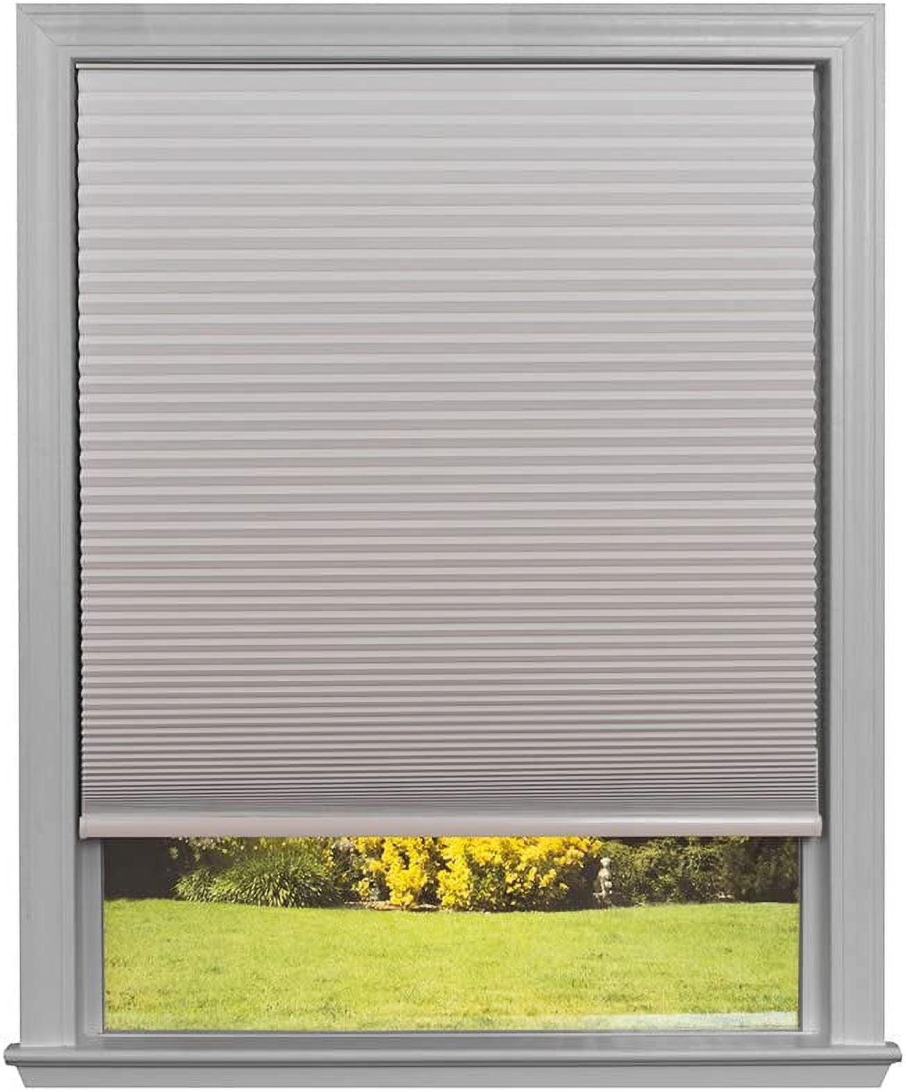 Redi Shade No Tools Easy Lift Trim-at-Home Cordless Cellular Blackout Fabric Shade Natural, 60 in x 64 in, (Fits windows 43 in - 60 in)