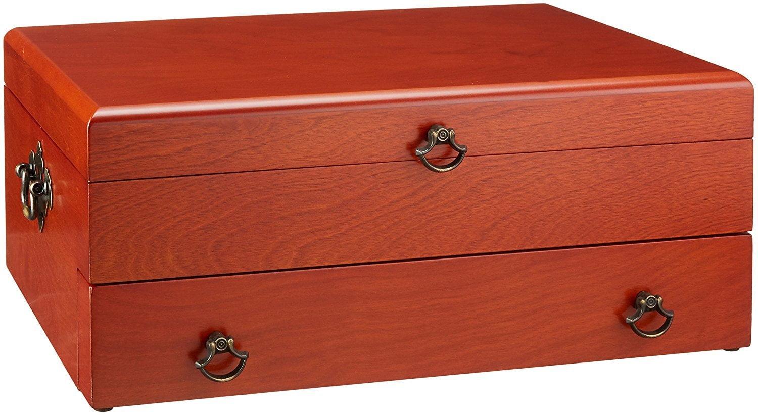 Reed And Barton Bristol Cherry Finish Flatware Chest