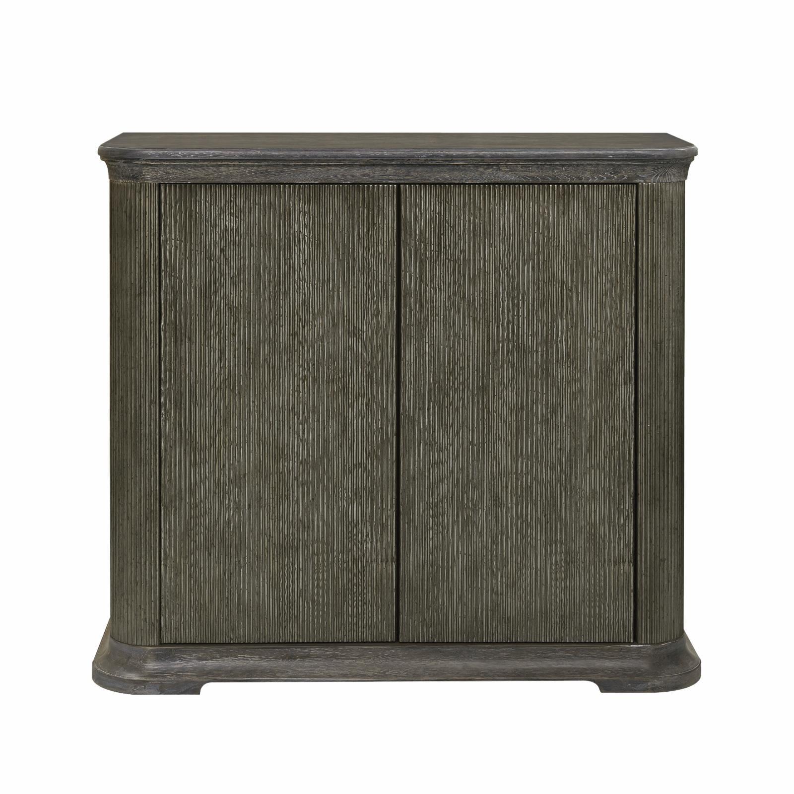 Reeded 2 Door Accent Chest With Shelves