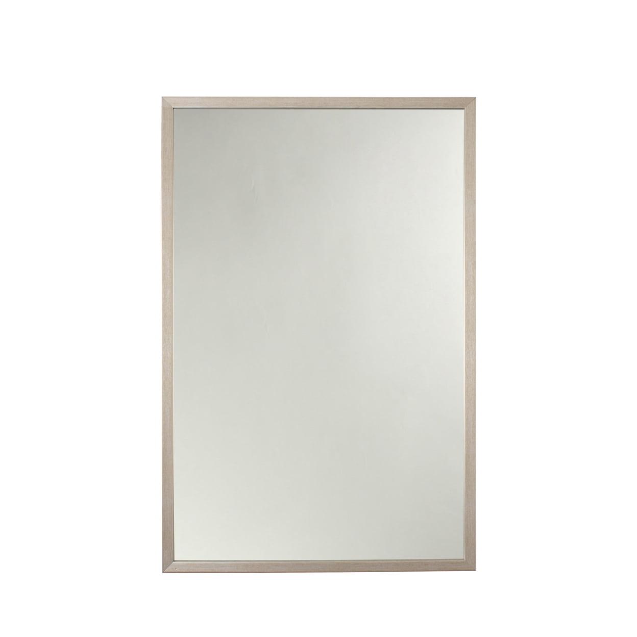 Chloe 33" Silver Rectangular Polystyrene Framed Wall Mirror