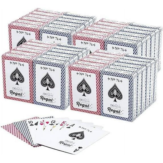 Regal Games, Monaco Casino Standard Playing Cards, Versatile Game Option, 48 Pack (24 Red Deck, 24 Blue Deck)
