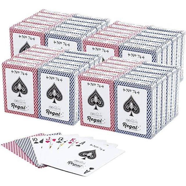 Regal Games, Monaco Casino Standard Playing Cards, Versatile Game Option, 48 Pack (24 Red Deck, 24 Blue Deck)