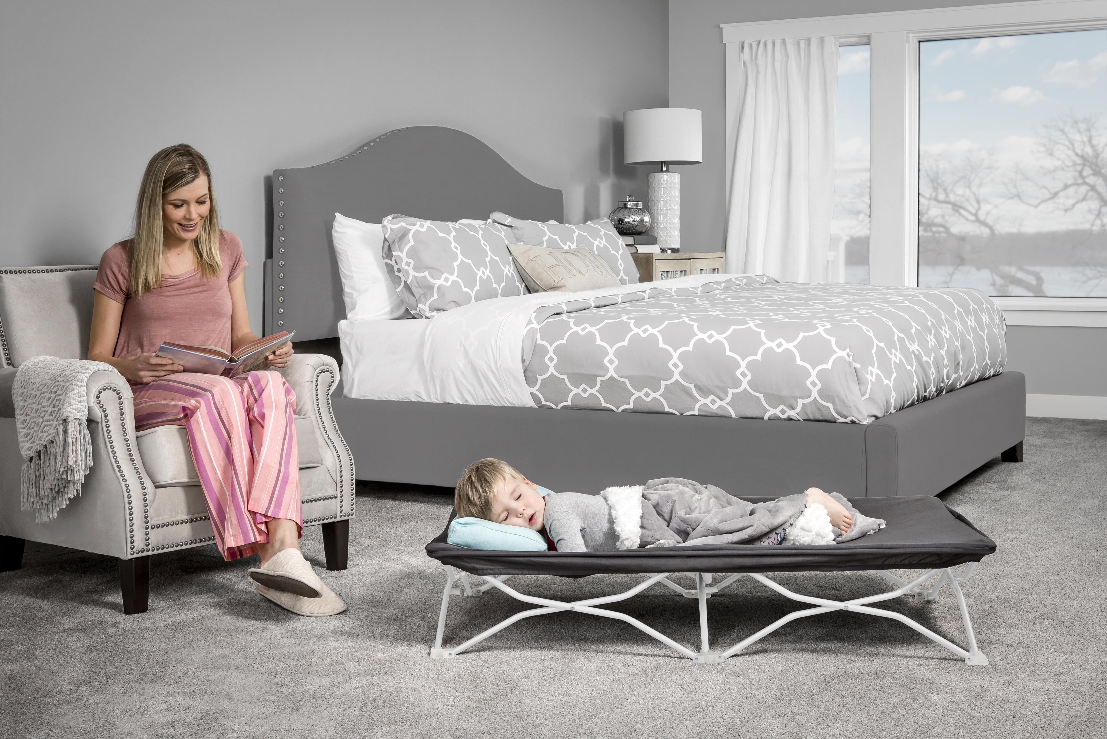 Regalo Gray Portable Toddler Cot with Steel Frame