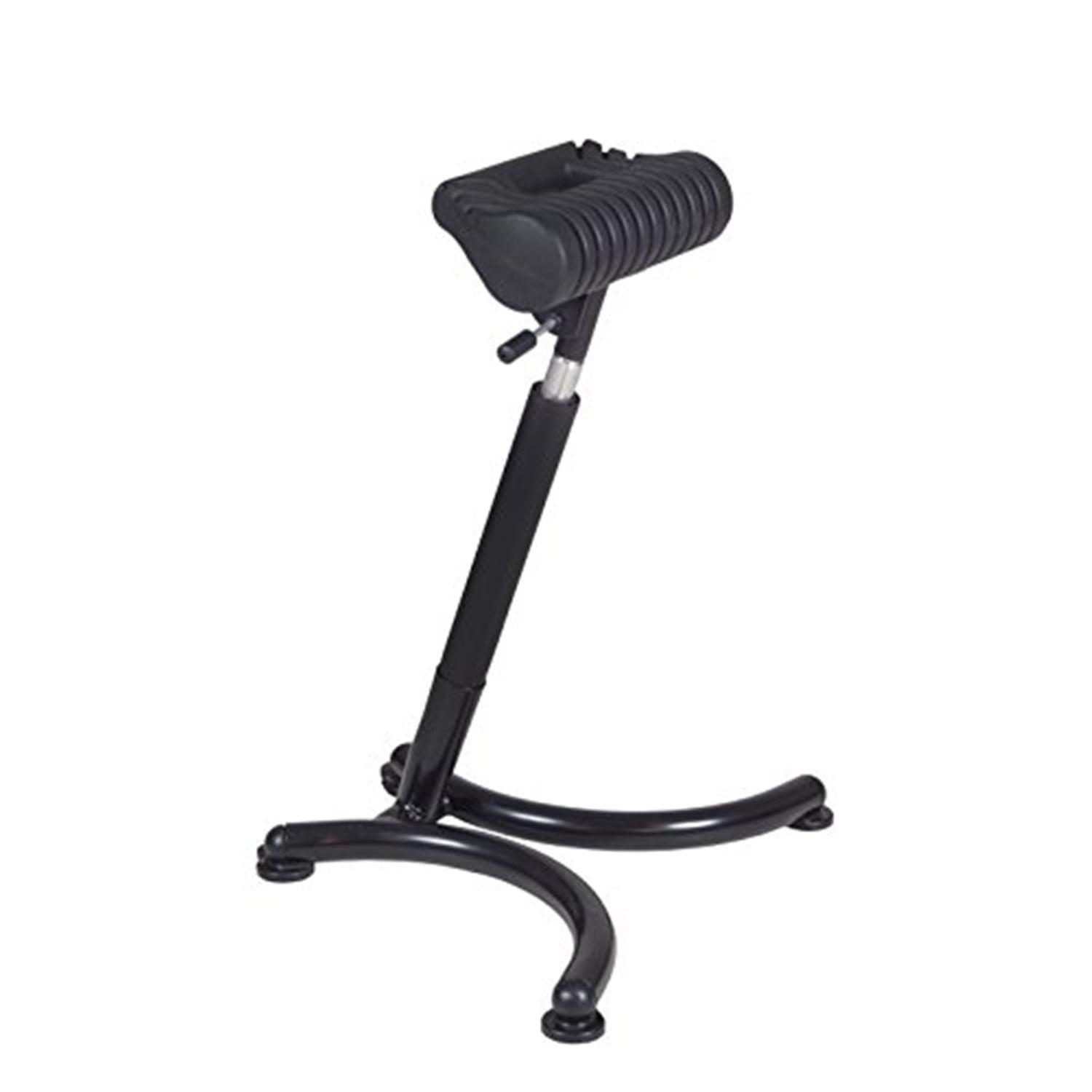 Black Adjustable Steel Sit-Stand Perch Stool