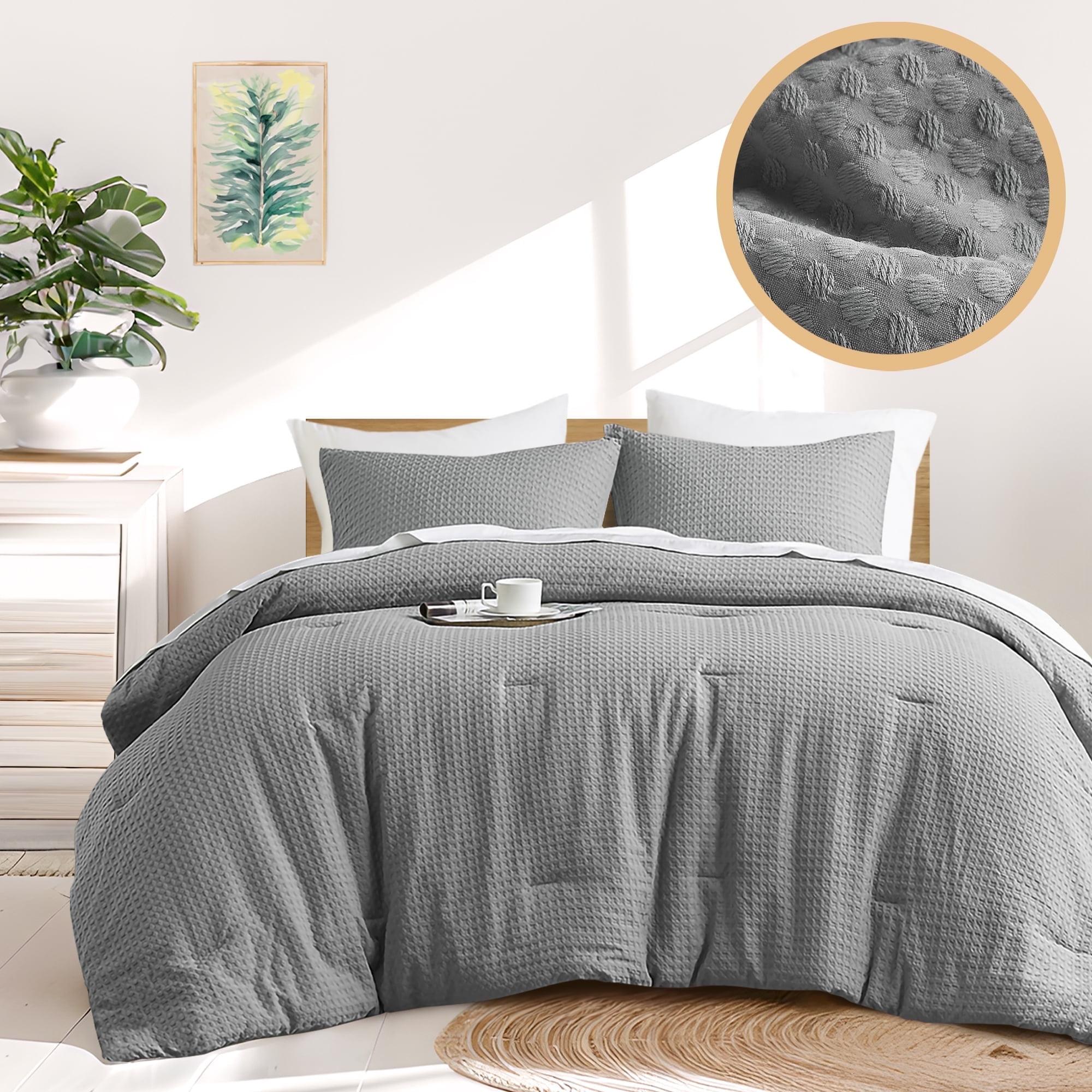 Truly Soft Textured Waffle Weave Comforter Set