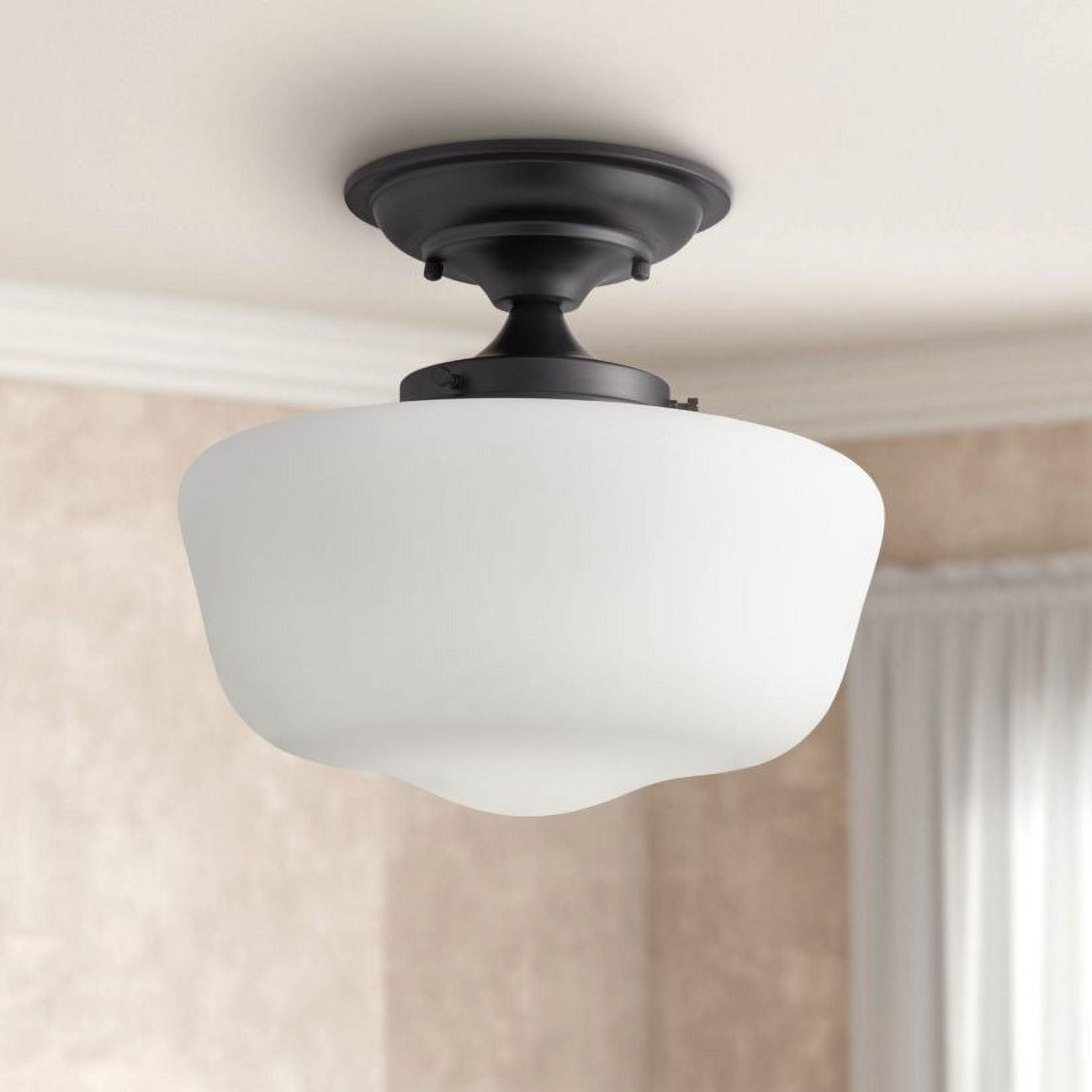 Black and White Glass Farmhouse Ceiling Light Fixture