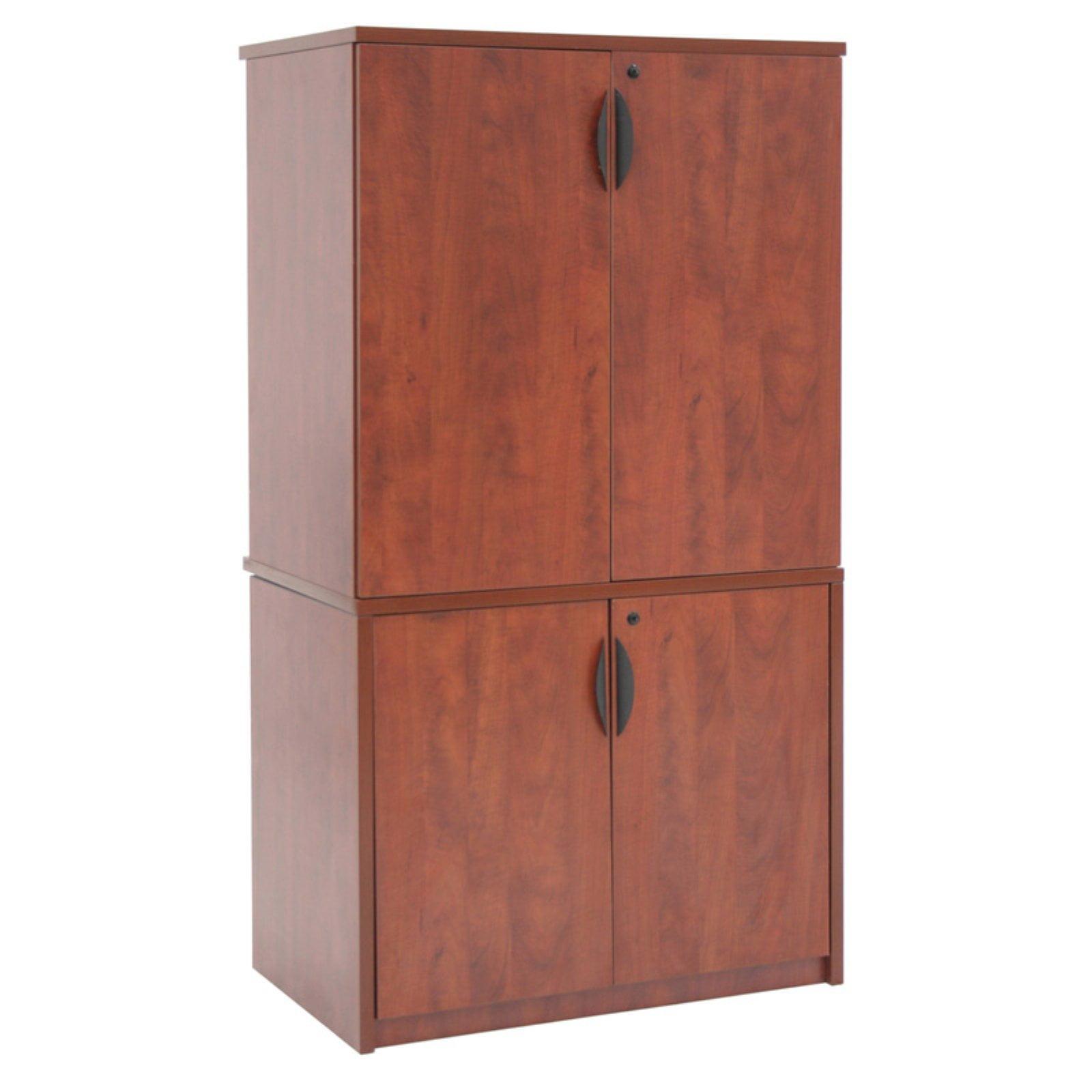 Cherry Laminate Lockable Office Storage Cabinet with Adjustable Shelves