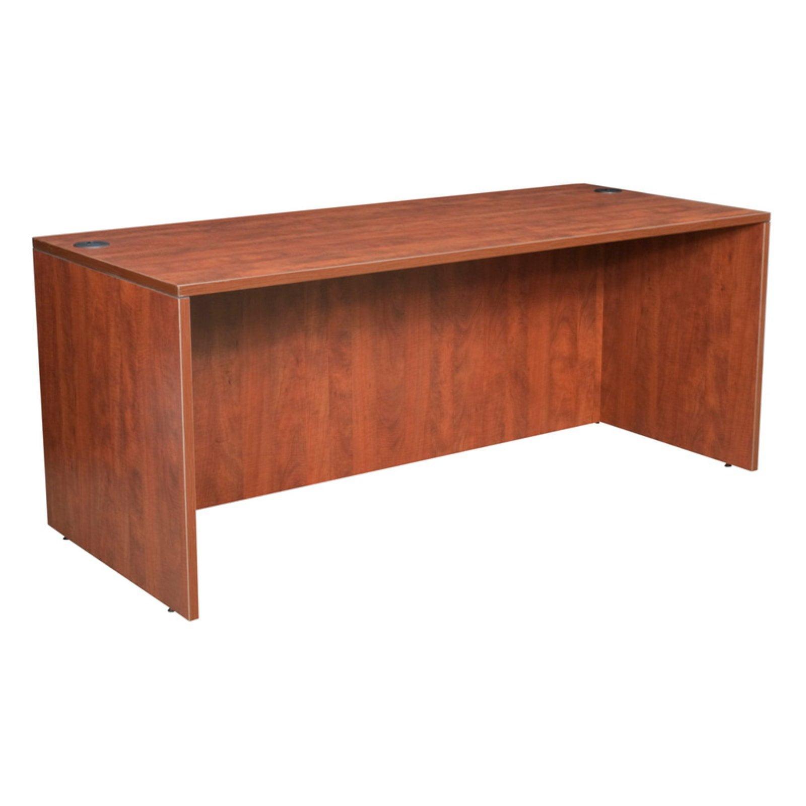 Cherry Wood Executive Desk with Filing Cabinet and Drawer