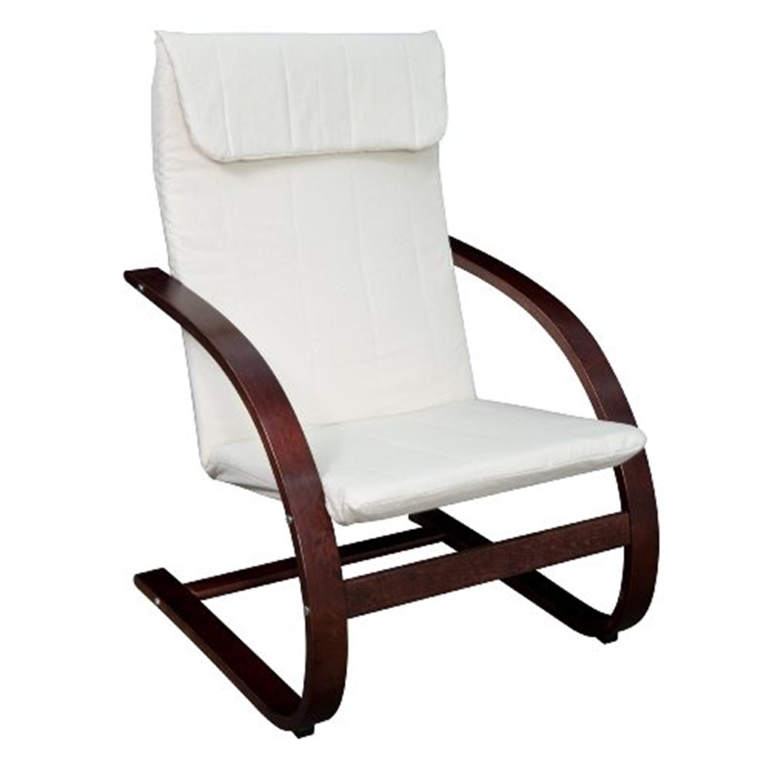 Niche Mia Bentwood Reclining, Lounge, Rocking Chair- Mocha Walnut/ Beige