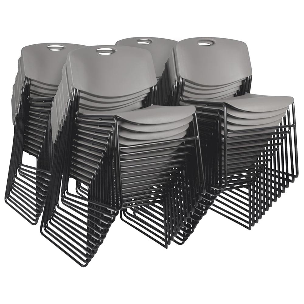 Regency Zeng Ultra Compact Metal Frame Armless Stackable Chair (Set of 50)