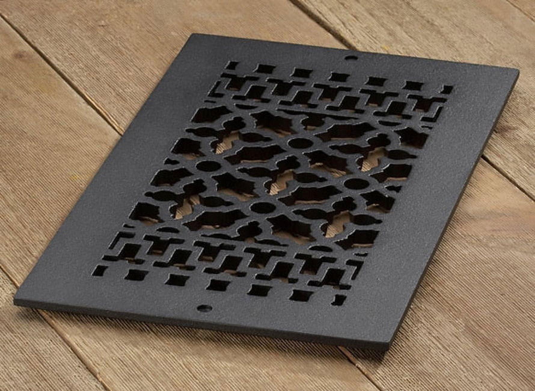 Reggio Register Scroll Cast Iron Floor Grille with Mounting Holes